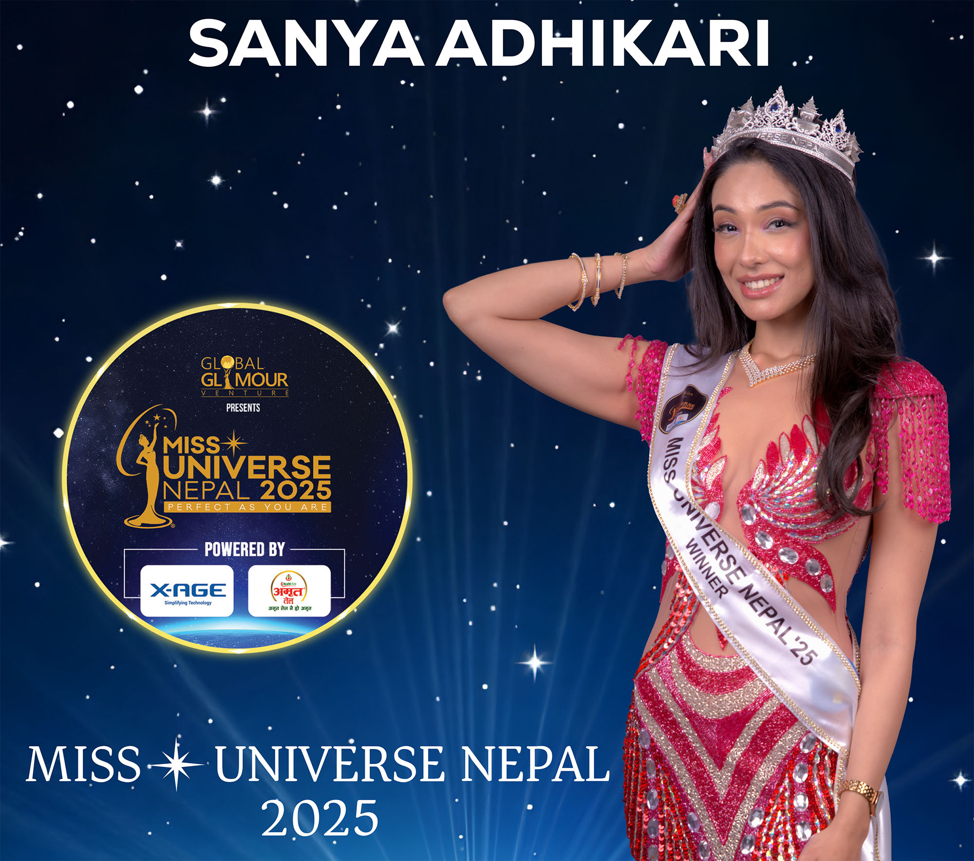 Sanya ADhikari, Miss universe nepal 2025 winner